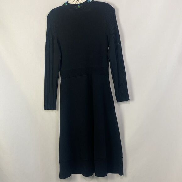 Sandro Blk Knit Hi Neck W Floral Scarf - Picture 3 of 15